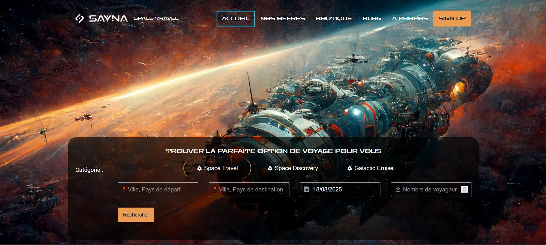 Accueil Sayna Space Travel